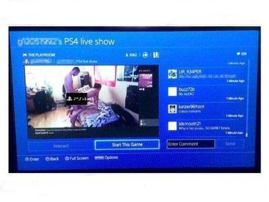 Российская пара 20 минут демонстрировала на PS4 настоящее порно. ФОТО