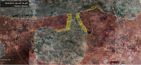 Сирийская армия снова пытается замкнуть малое кольцо окружения в Восточной Гуте