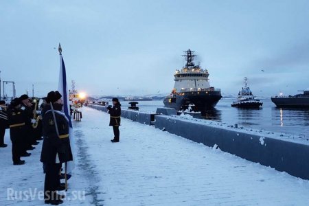 Северный флот пополнился новейшим ледоколом (ВИДЕО)