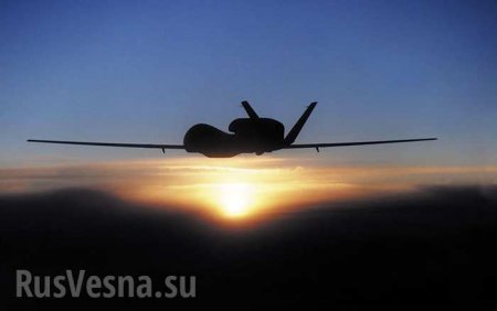 Беспилотник США Global Hawk ведёт разведку на Донбассе (КАРТА)