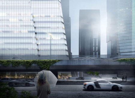 Архитектурное использование бетона. Новый небоскреб в Москва-Сити