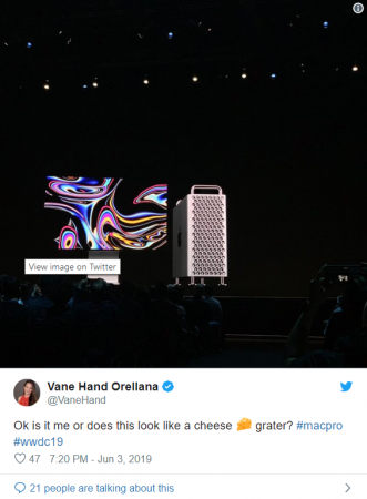 «Несите Пармезан»: В сети высмеяли новый дизайн Mac Pro от Apple в форме тёрки