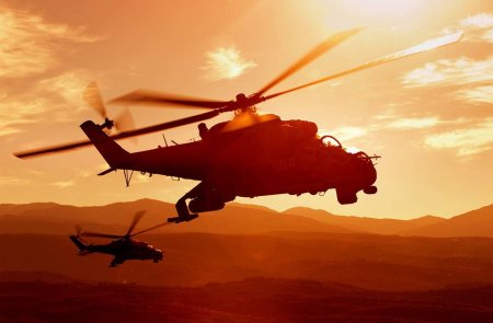 Грозная мощь армейской авиации: сопровождение колонн миротворцев ВС РФ вертолетами в Карабахе (ВИДЕО)