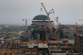 Купол реакторного здания ЭБ-3 АЭС Куданкулам в Индии установлен в проектное положение