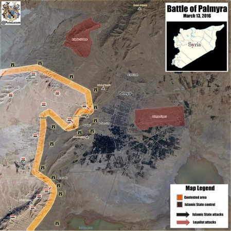 Сирийская армия подошла с юго-запада к Пальмире и взяла под контроль часть античных строений