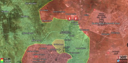 Сирийская армия штурмует лагерь Хандарат к северу от Алеппо