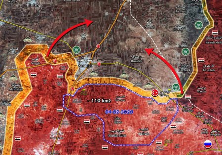 Сирийская армия освободила более 100 кв. километров и обходит Серакиб с востока